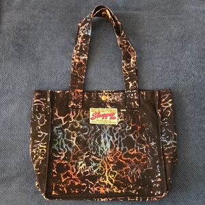 Big Bud Press Black Rainbow Magic Waters Wavy Dye Shopper Tote